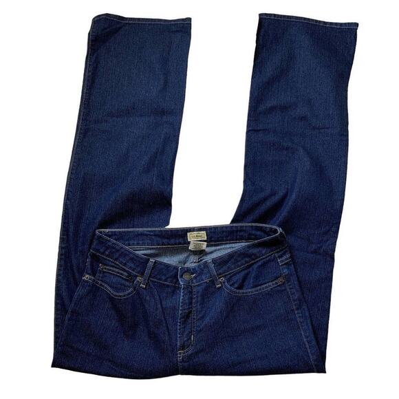Vintage L.L. Bean Jeans Womens Size 12M Tall Stretch Straight Relaxed Fit Denim - Picture 4 of 7
